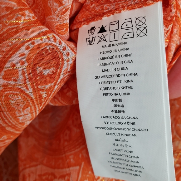 Michael Kors Paisley-Print Off-The-Shoulder Top - Picture 9 of 15